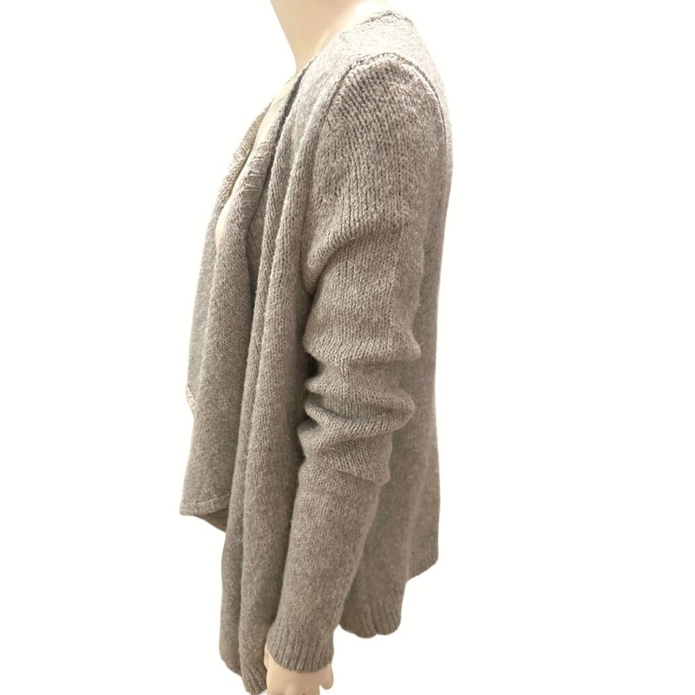 Abercrombie Kids Size 15 Gray Girl Draped Waterfall Cardigan Soft Knit Open Fron - Picture 7 of 13